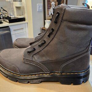 Dr. Martens Combs Jungle Zip Boot Gunmetal Mens Size 12 32107029 NEW